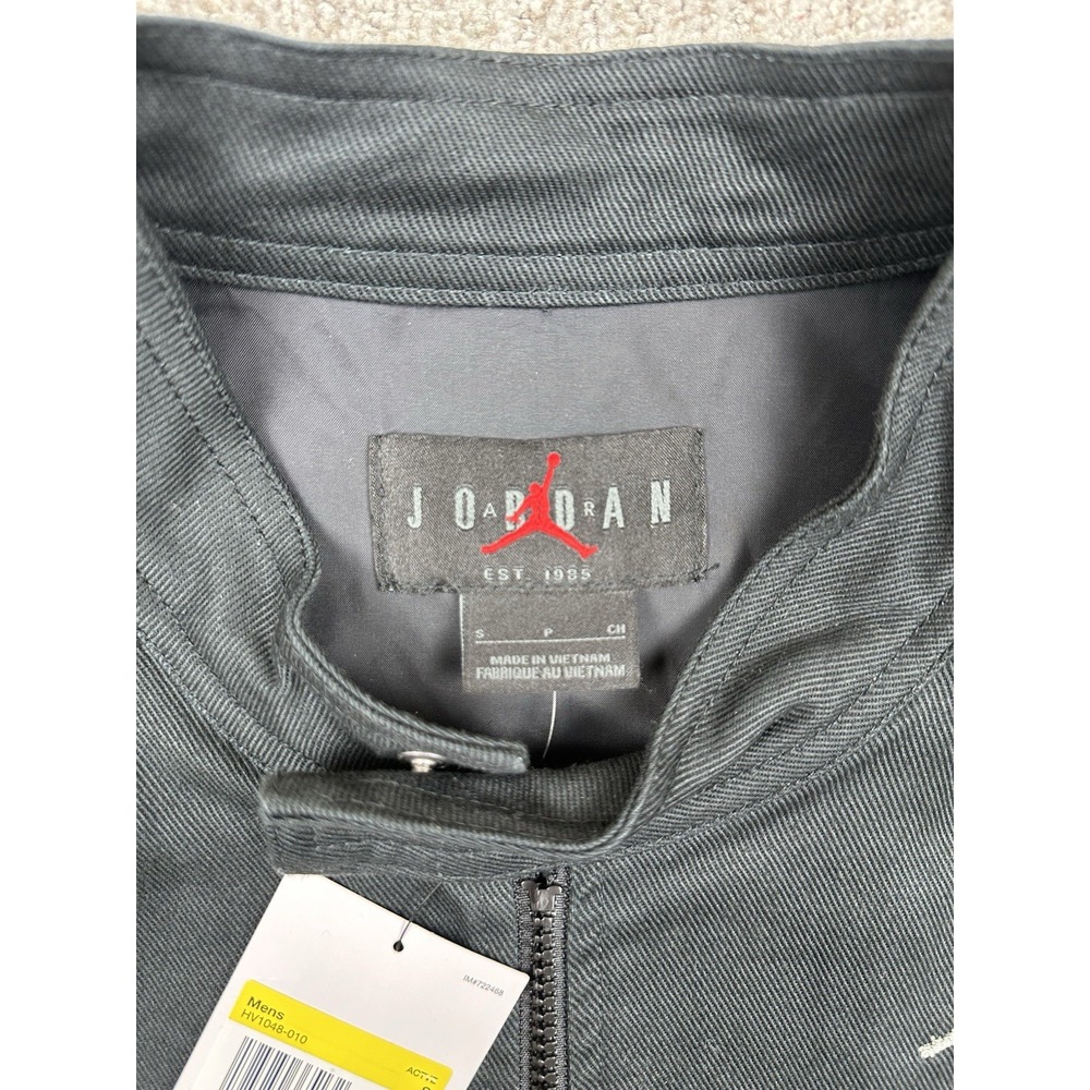 New Jordan Brooklyn Motorsport Jacket Black/Iron‎ Grey HV1048-010 Men's Small - Picture 4 of 13